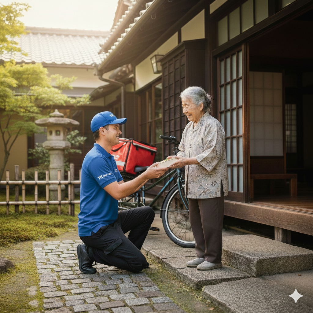 高齢者の見守り配達